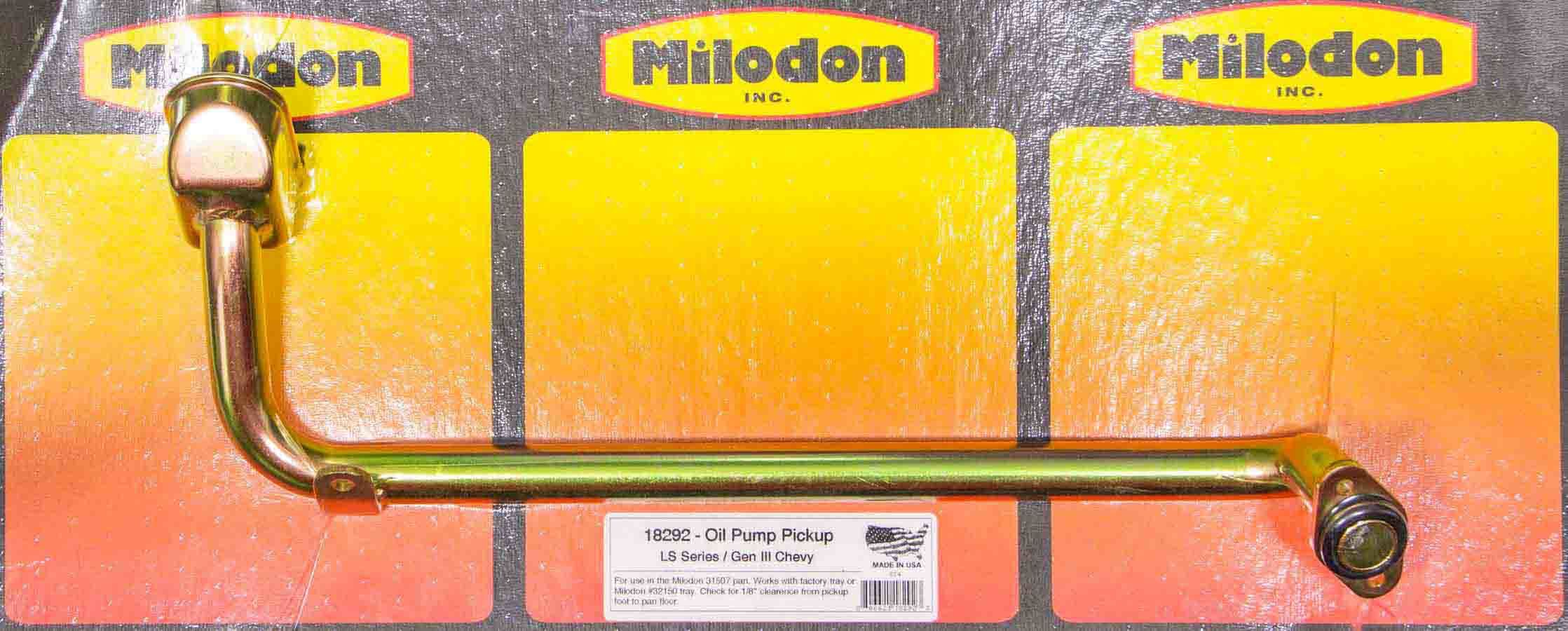 Milodon Road Race Oil Pump Pickup - GM LS-Series - 5-3/8 in Deep Pan