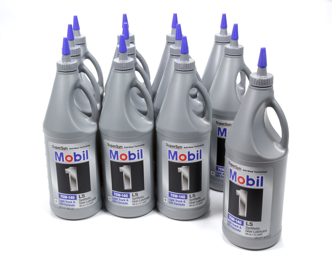 MOBIL 1 Gear Oil 75W140 Limited Slip Additive Synthetic 1 qt Bottle Set of 12