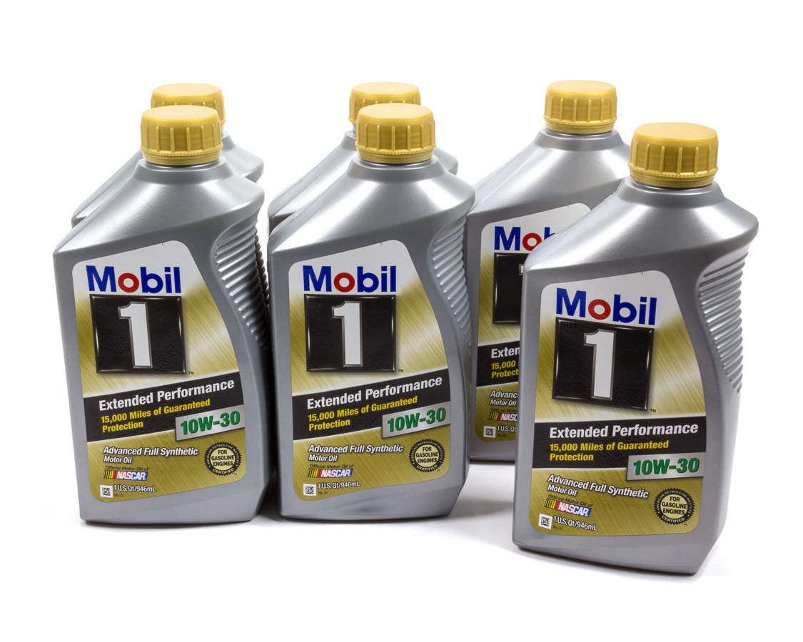 MOBIL 1 Motor Oil Extended Performance 10W30 Synthetic 1 qt Bottle Set of 6