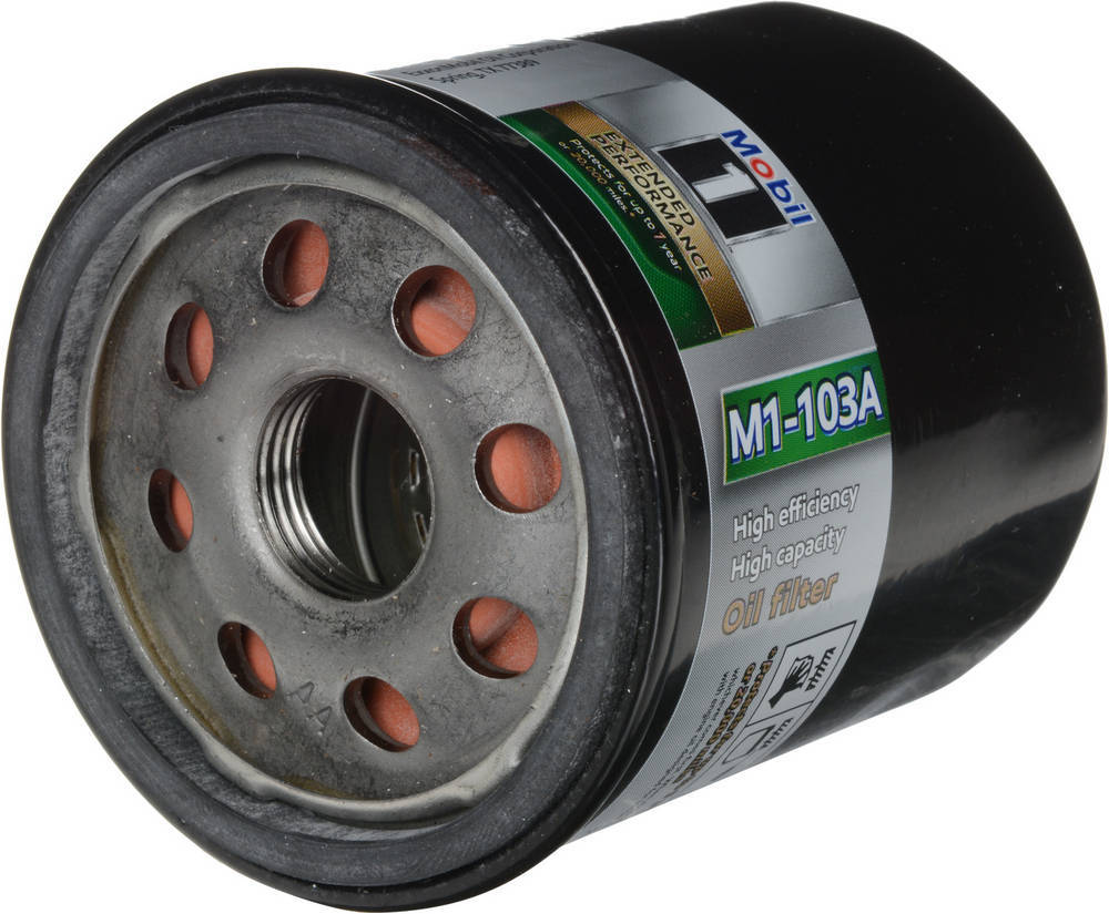 MOBIL 1 Oil Filter Canister Screw-On 13/16-16 in Thread Steel Black Paint Variou