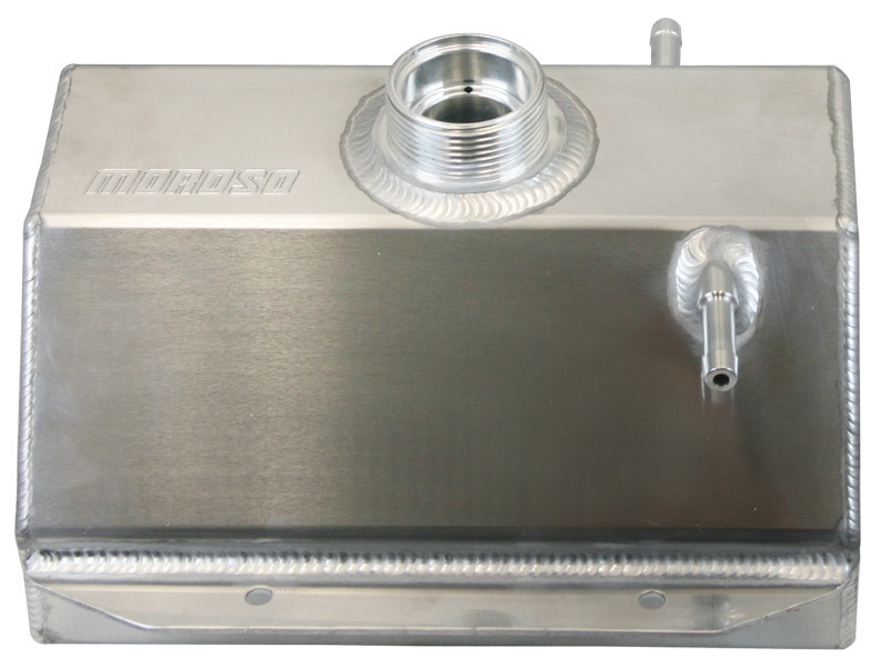 Moroso Recovery Tank, Coolant, Expansion, Aluminum, Natural, Ford Mustang 2015-16, Each