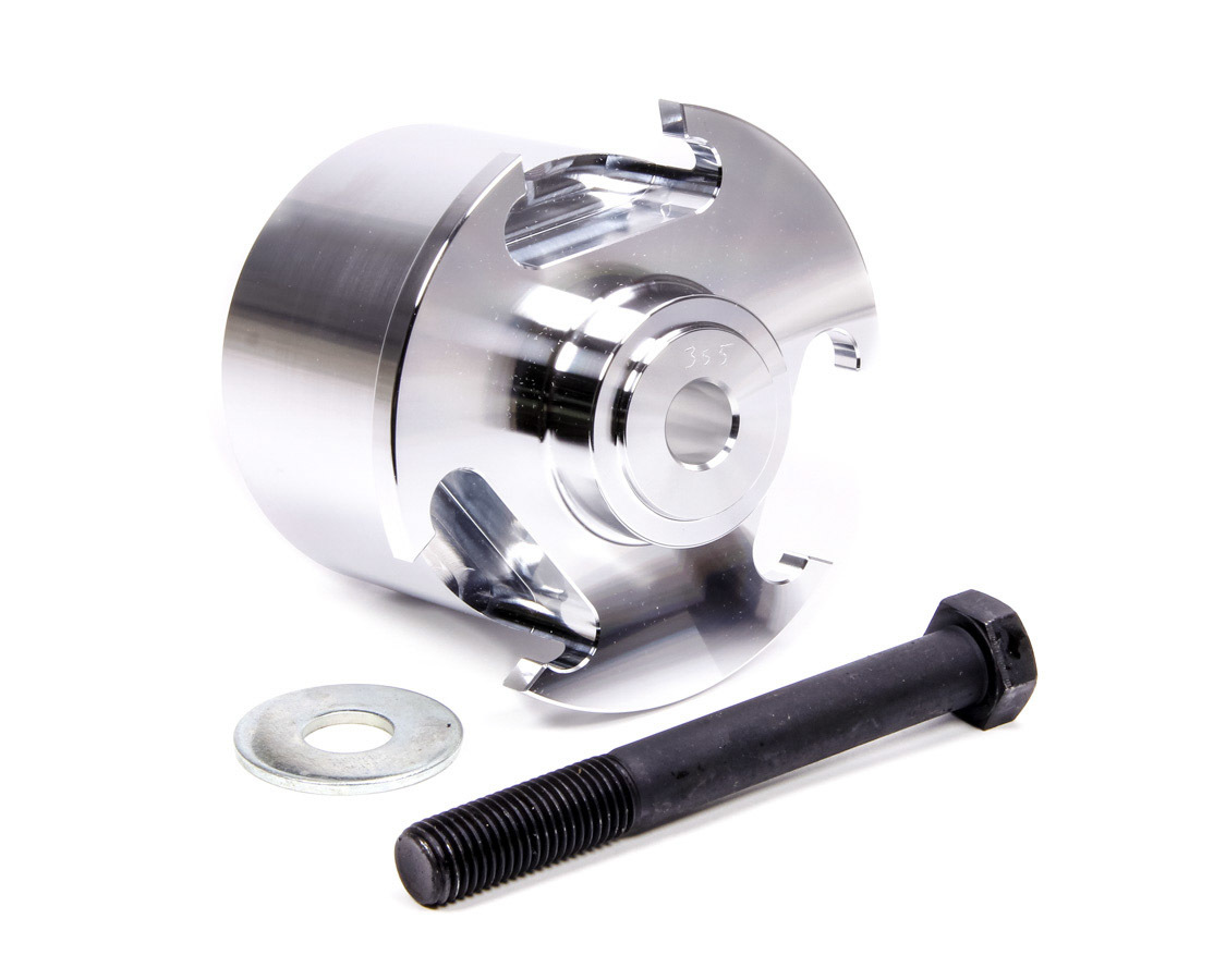 MARCH Crank Pulley Hub Adapter, Aluminum, Natural, GM F-Body Balancer, GM LS-Series, Each