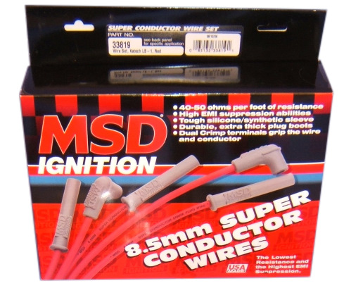 MSD Extended Length Spark Plug Wires for Coil Relocation Brackets, Set of 8, ALL LS Engines, Katech