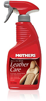 MOTHERS Leather Cleaner, All-In-One Leather Care, 12 oz Bottle, Each
