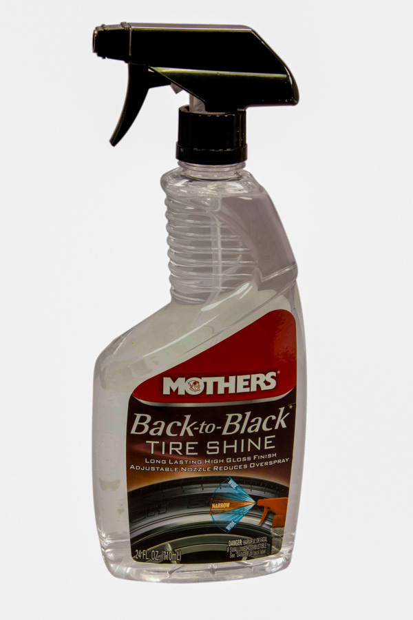 MOTHERS Tire Shine, Back to Black Tire Shine, 24 oz Spray Bottle, Each