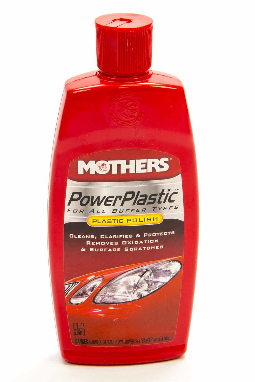 MOTHERS Plastic Polish, Power Plastic, 8 oz Squeeze Bottle, Each