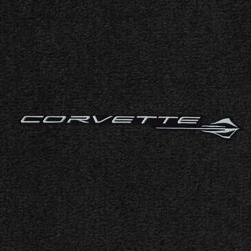 C8 Corvette Rear Cargo Mat- Lloyds Mats with Corvette Script And Stingray Logo,