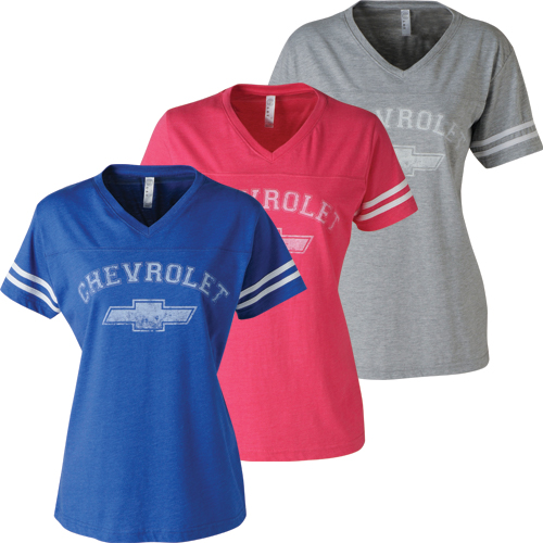 CHEVROLET Ladies Football Style Short Sleeve T-Shirt