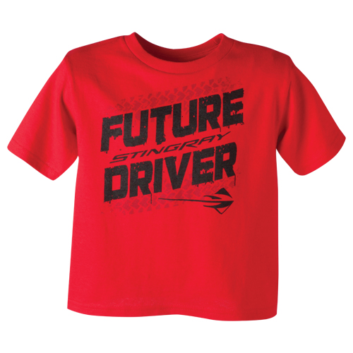 C7 Corvette Stingray Toddlers, Future Stingray Driver, T-Shirt, Red