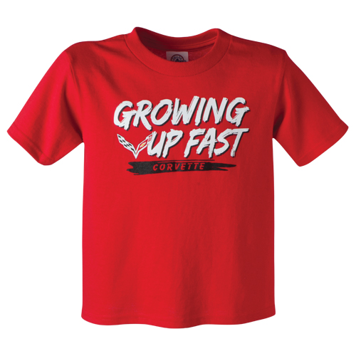 C7 Corvette Youth Growing Up FAST, T-Shirt, Red