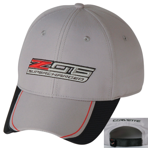C7 Corvette Z06 Supercharged Pin Striped Cap, Hat with Corvette Z06 Logo