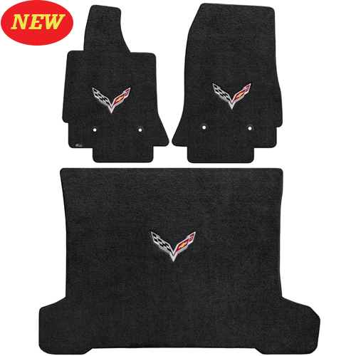 C7 Corvette Coupe 2014-2017 Lloyds C7 Logo Ultimat Front Floor and Cargo Mats Package, 3 Pieces