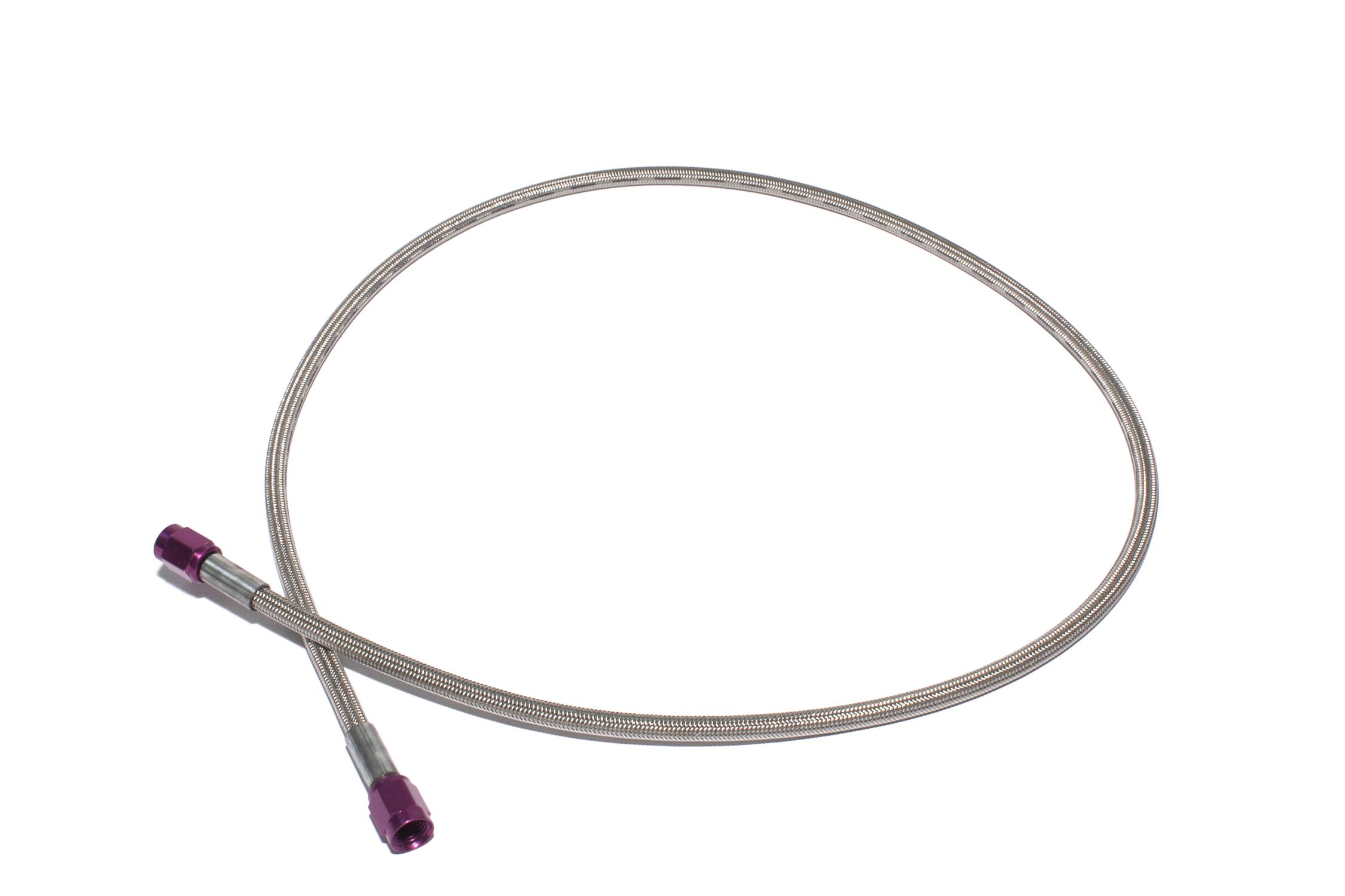 ZEX 24" (2 FT) Long -3AN Braided Hose with Purple Ends., 3AN 24", Corvette, Camaro and others