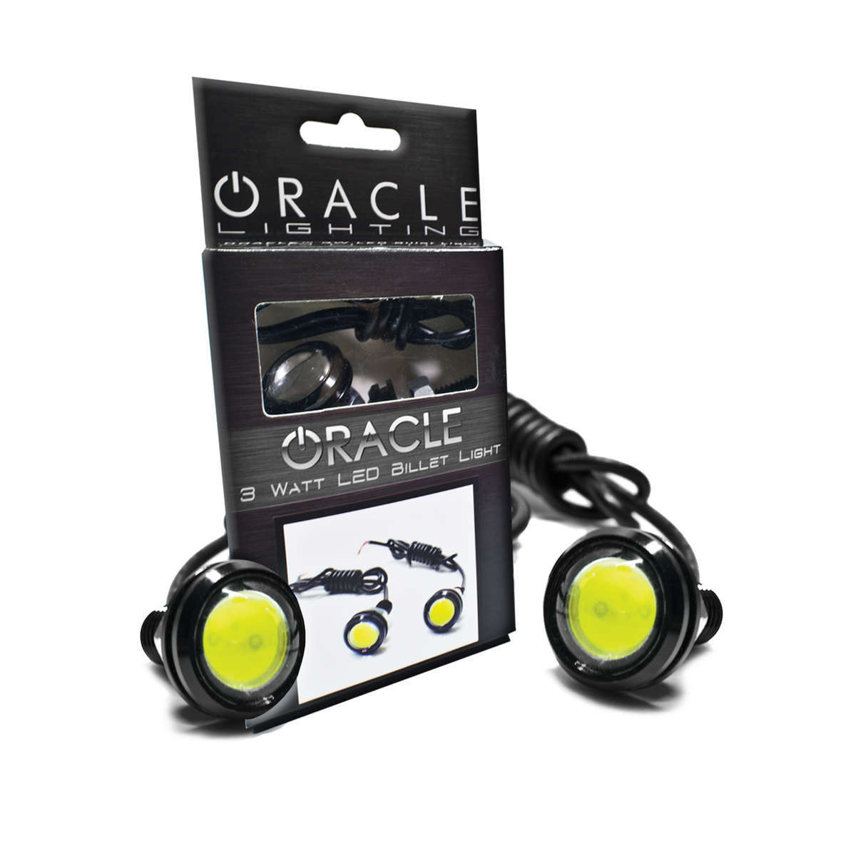 Oracle LED Accessory Light,  CREE LED Bolt Light,  1" Diameter,  1 LED,  White LED,  10 mm Stud Style Base,  Billet Aluminum,