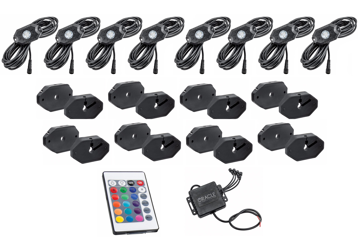 Oracle LED Light Assembly,  Rock Light Kit,  Multi-Color,  Bluetooth/RF Control,  8 Piece,  Universal,  Kit