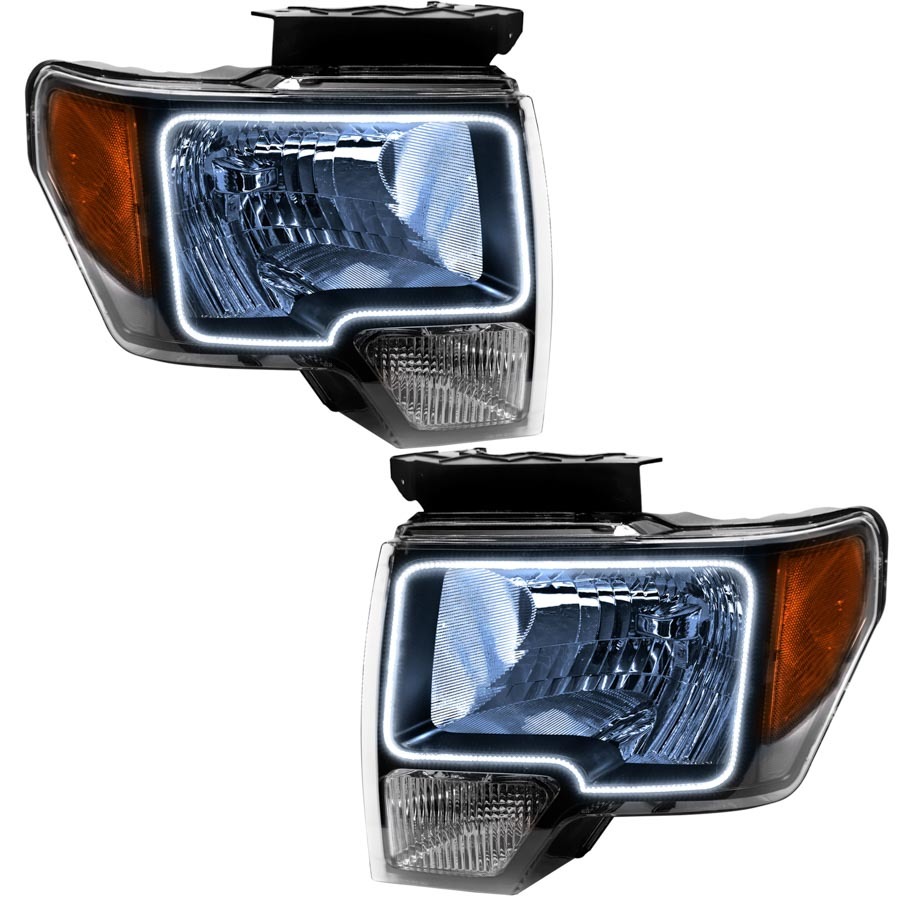 Oracle Headlight,  SMD Halo Pre-Assembled,  Halo LED Ring,  Plastic,  White,  Ford Fullsize Truck 2009-14,  Kit