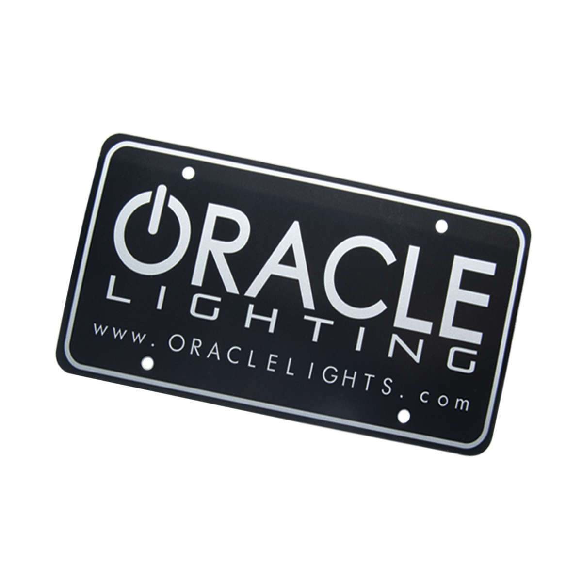 Oracle License Plate,  Oracle Lighting Logo,  Aluminum,  Black,  Each