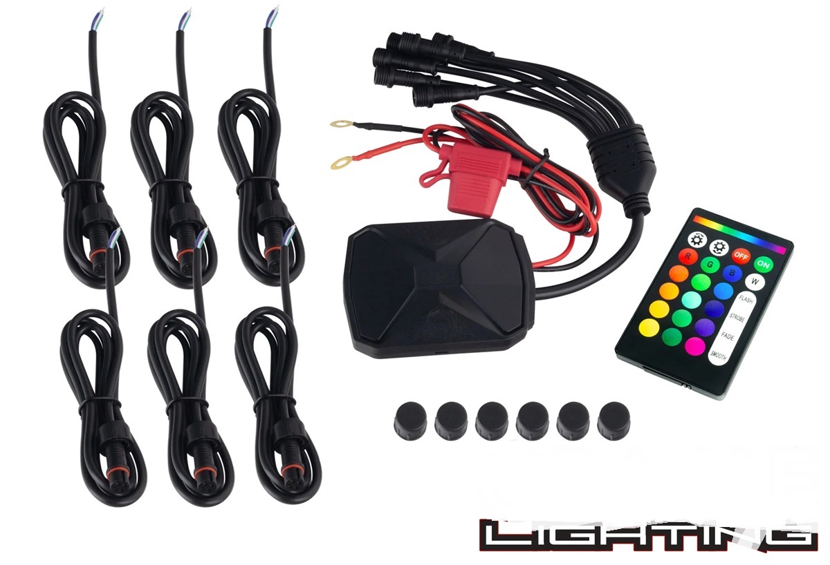 LED Light Controller, BC2 Colorshift, Bluetooth, Wireless Remote Included, 6 Output Ports, Waterproof, Kit