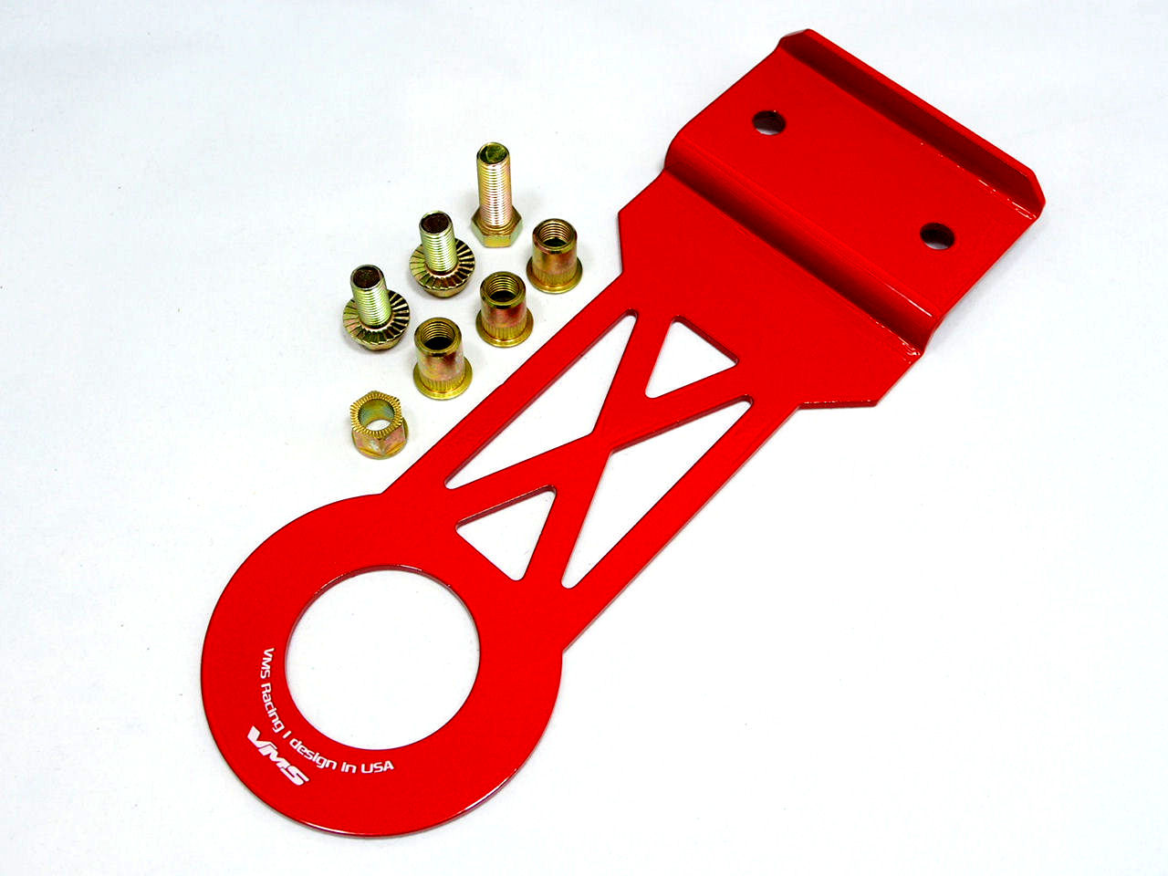 VMS Racing Front Bumber Tow Hook 05-13 Corvette C6 Z06, ZR1, Grand Sport, Red