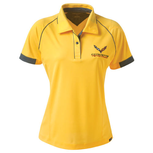 C7 Corvette CORVETTE RACING Ladies Polo Shirt, Yellow