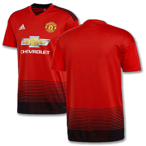 Chevrolet OFFICIAL MANCHESTER UNITED 2018-19 Home Relica Adidas Short Sleeve Jersey, Shirt