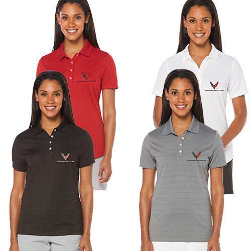 C8 Corvette, Ladies Next Generation 2020 Corvette CALLAWAY Dry Core Polo Shirt