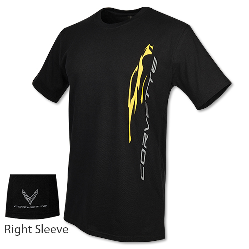 C8 Corvette, Men's Next Generation 2020 Corvette Vertical Logo Gesture T-Shirt