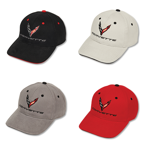 C8 Corvette, Next Generation C8 Corvette Flag STRUCTURED CONTRAST CAP, Hat