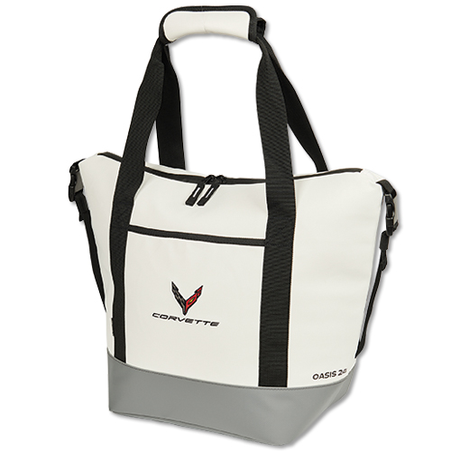 C8 Corvette, Next Gen Corvette LARGE COOLER BAG with New C8 Flag Emblem