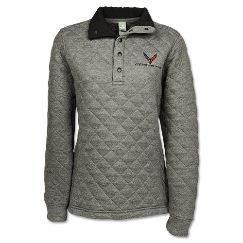 C8 Corvette, Ladies Next Generation C8 Corvette QUILTED PULLOVER