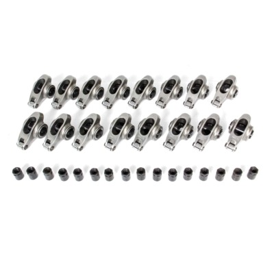 Rocker Arm, Pro-Series, 3/8 in Stud Mount, 1.70 Ratio, Full Roller, Stainless, Natural, LS1 / LS2 / LS6, GM LS-Series, Set of 16