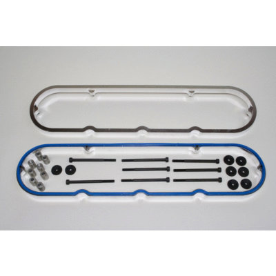 Valve Cover Spacer, 0.750 in Tall, Gaskets Included, Aluminum, Natural, GM LSx Series, Pair