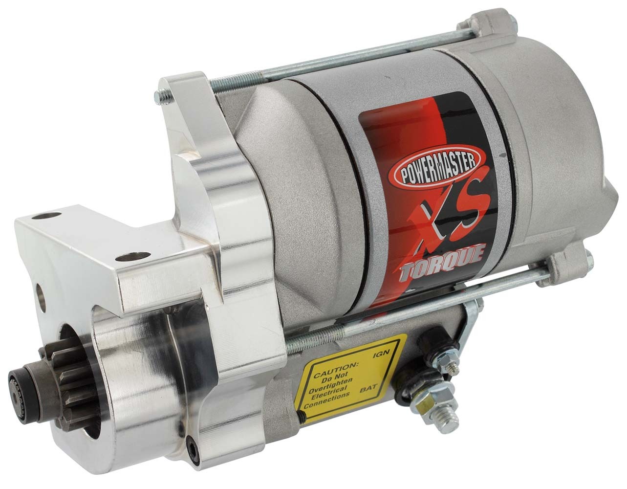 Powermaster Starter, XS Torque, 4.4:1 Gear Reduction, Natural, 153 Tooth Flywheel, Straight Bolt, GM V6/V8, Each