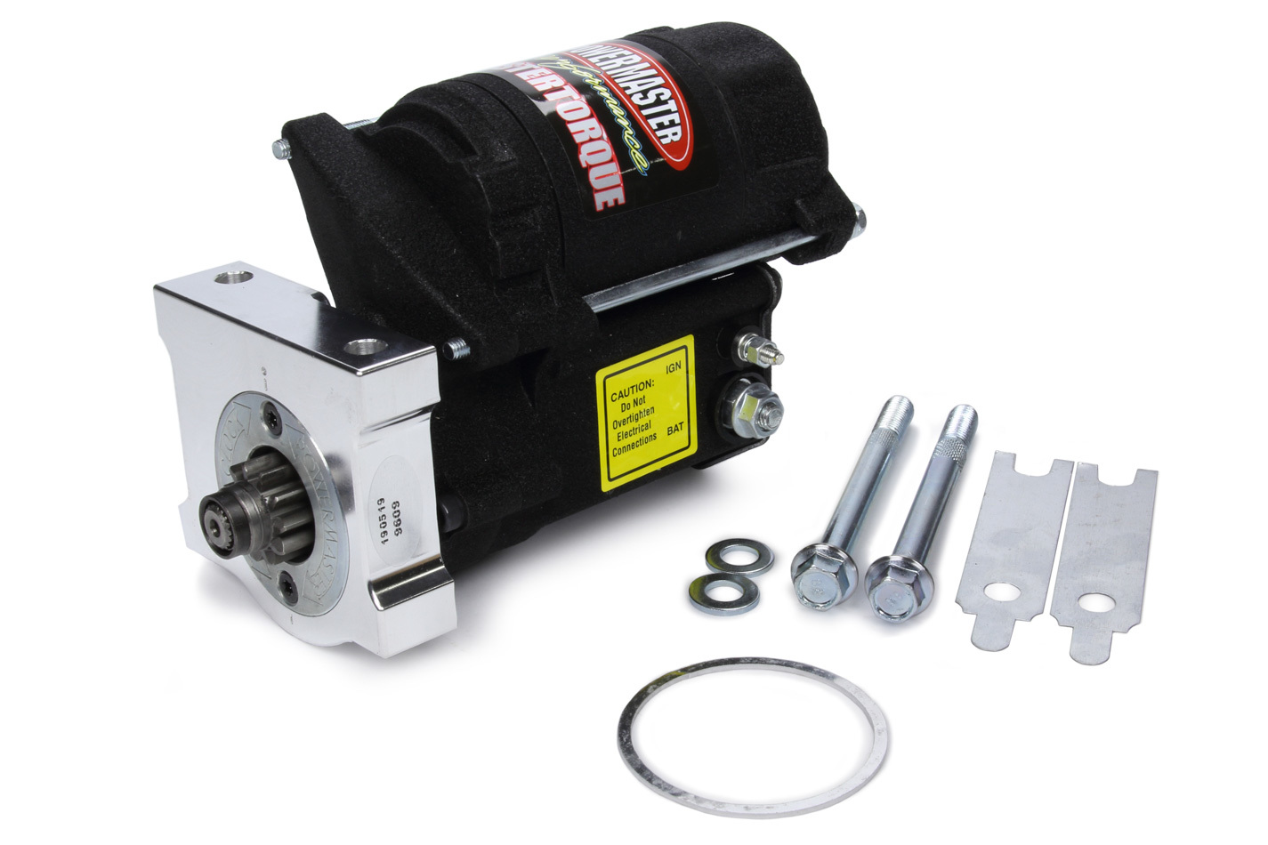 Powermaster Starter, Master Torque, 3.25:1 Gear Reduction, Black, 168 Tooth Flywheel, GM LS-Series, Each