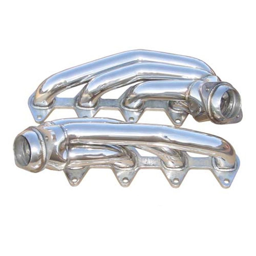 Pypes Headers, Short Tube, 1-5/8" Primary, Stock Ball Flange Collector, Stainless, Polished, Ford Coyote, Ford Musta
