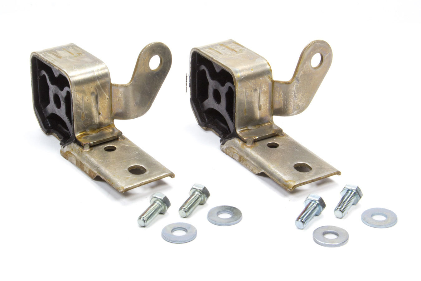 Pypes Exhaust Muffler Hanger, Bolt-On, Hardware Included, Stainless/Rubber, Natural, Ford Mustang 2005-10, Pair