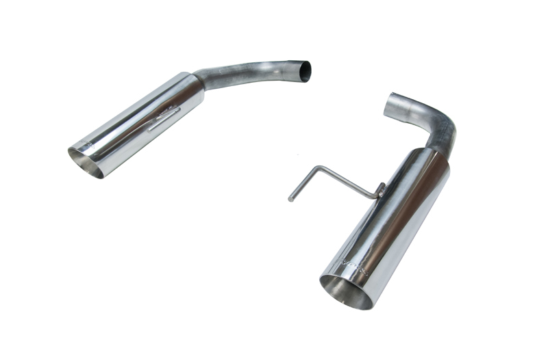 Pypes Exhaust System, Pype Bomb, Axle-Back, 2-1/2" Dia. 4" Tips, Stainless, Natural, Ford Modular, Mustang 2015-16,