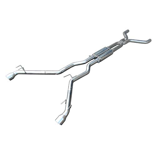 Pypes Exhaust System, Race Pro, Cat-Back, 2-1/2" Dia. 4-1/2" Polished Tips, Stainless, V8, Chevy Camaro 2010-14, Kit