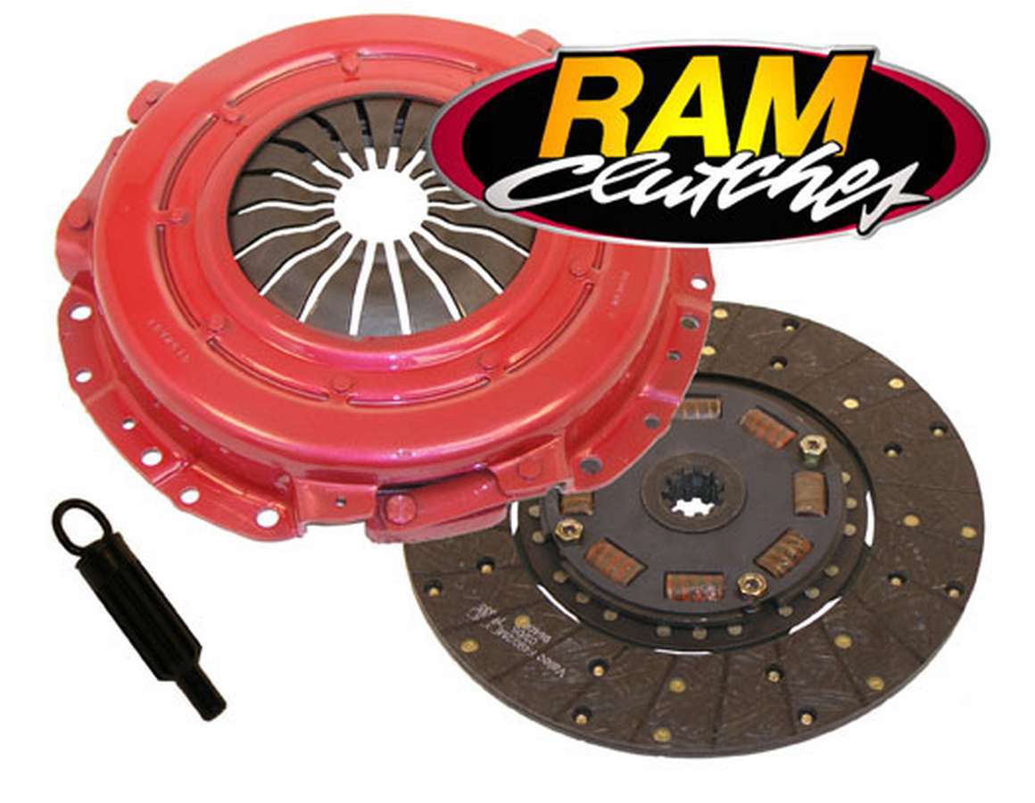 RAM Clutches Clutch Kit, HDX, Single Disc, 11" Dia. 1-1/16" x 10 Spline, Sprung Hub, Organic, Ford Modular, Ford Mustang 20