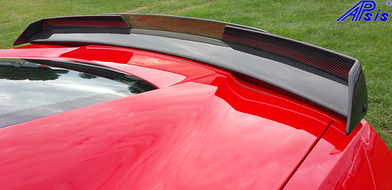 C7 Z06 Corvette 15-19, Replica Stage 2 Spoiler, 3 pcs/set,Matte Black, Carbon Fiber