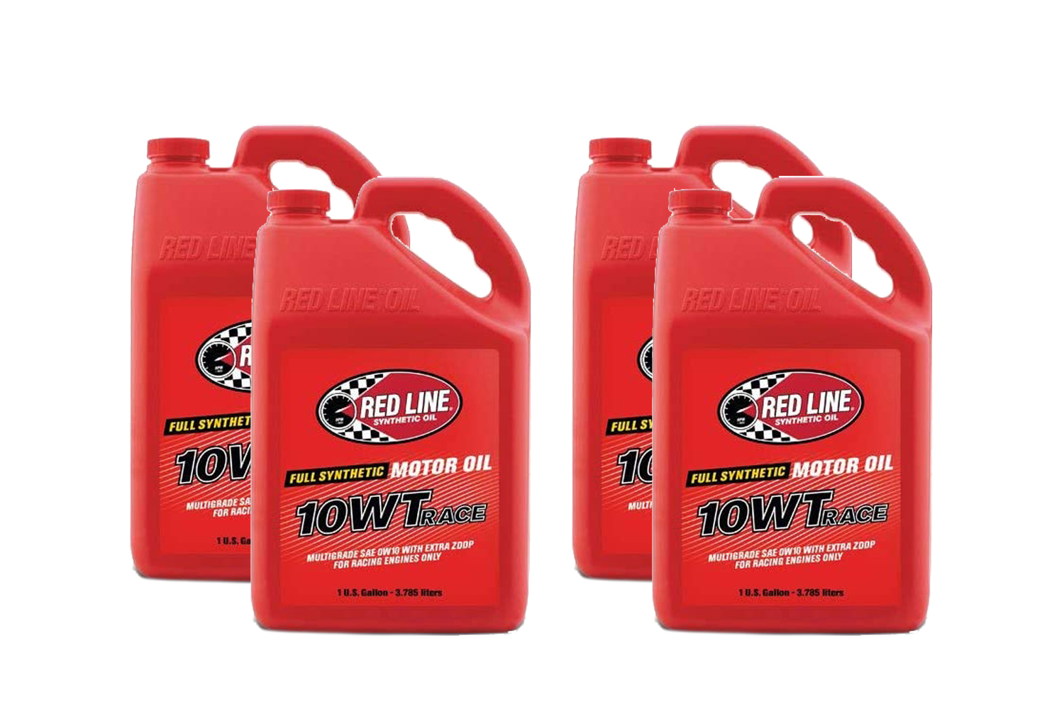 REDLINE OIL Motor Oil 10WT Drag Race Oil High Zinc 10W Synthetic 1 gal Set of 4