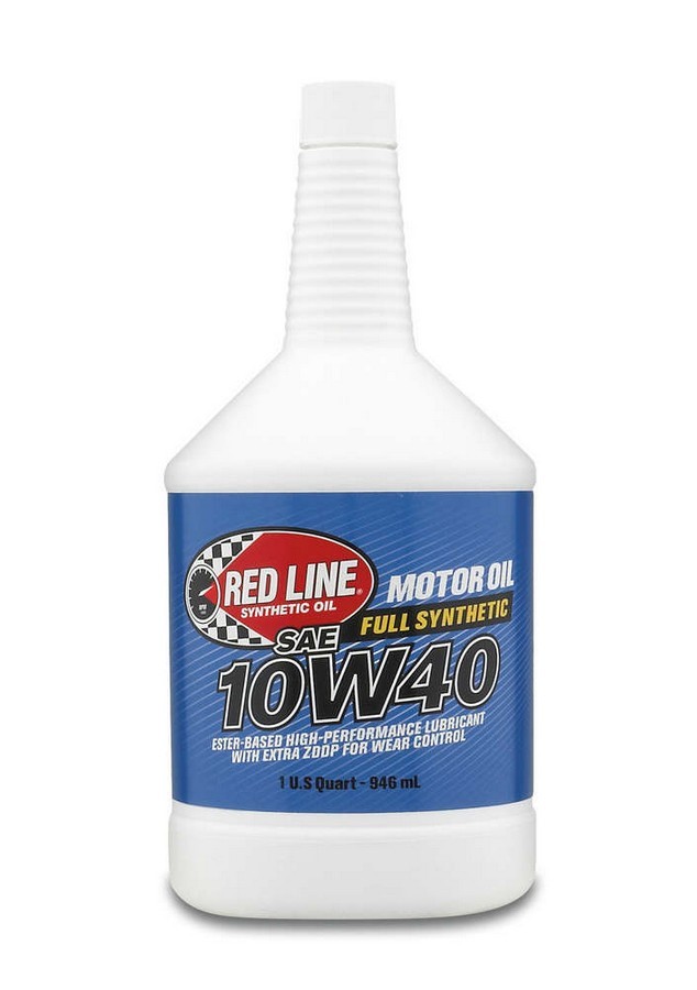 REDLINE OIL Motor Oil High Performance High Zinc 10W40 Synthetic 1 qt Bottle Eac