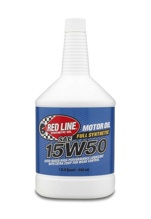 REDLINE OIL Motor Oil High Performance High Zinc 15W50 Synthetic 1 qt Bottle Eac