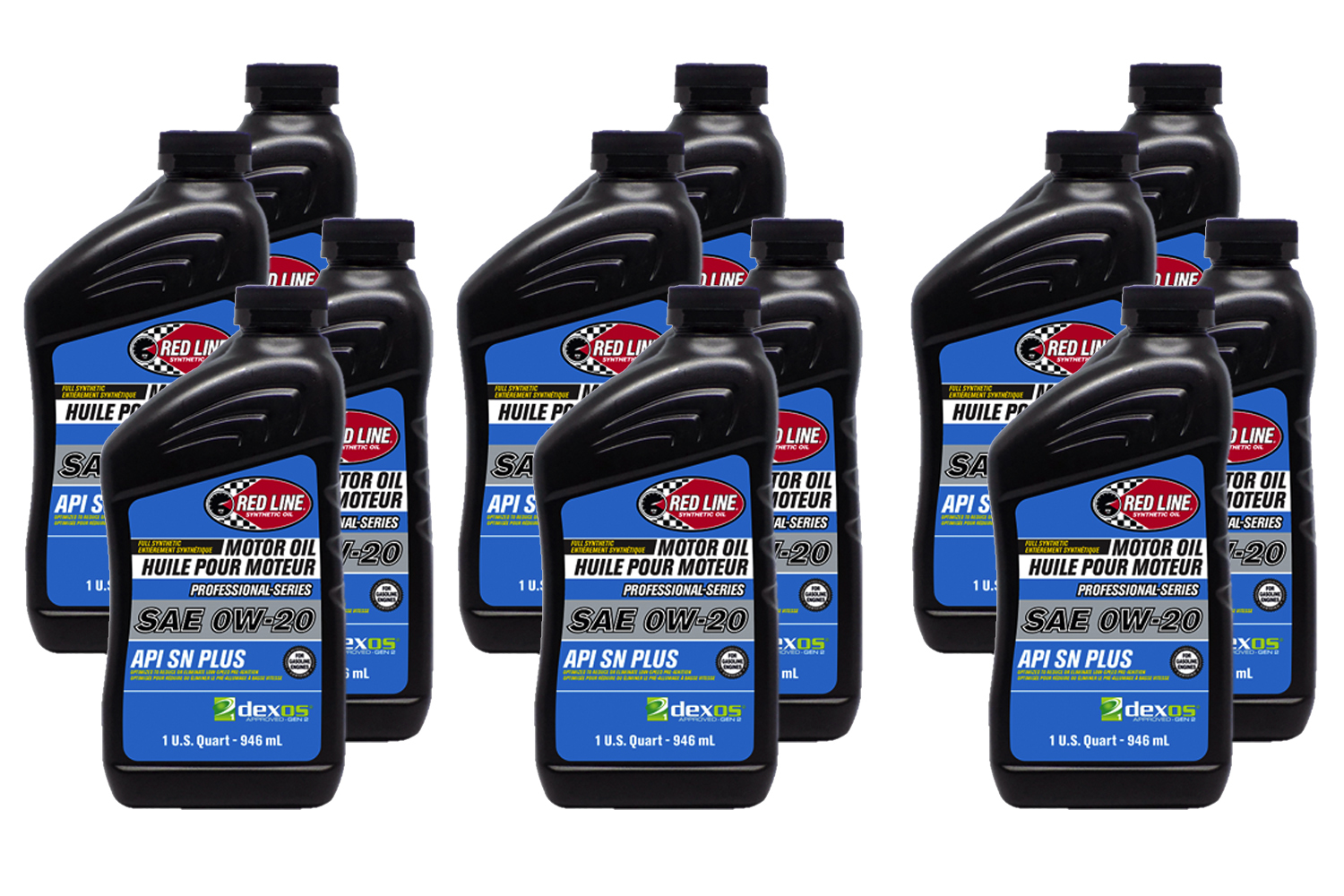 REDLINE OIL Motor Oil Professional Series 0W20 Dexos1 Synthetic 1 qt Bottle Set