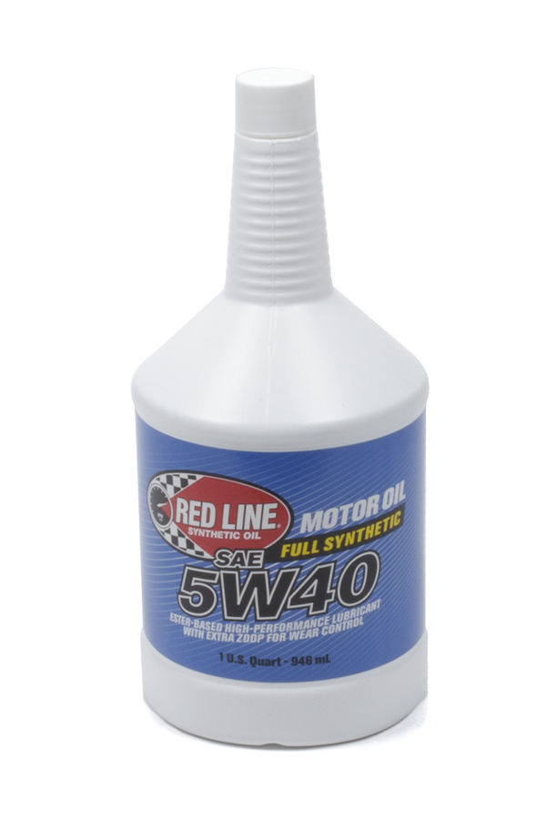 REDLINE OIL Motor Oil High Performance High Zinc 5W40 Synthetic 1 qt Bottle Each