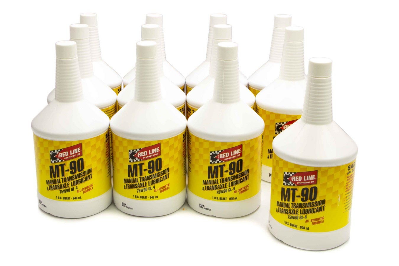 REDLINE OIL Gear Oil MT-90 75W90 Synthetic 1 qt Bottle Set of 12