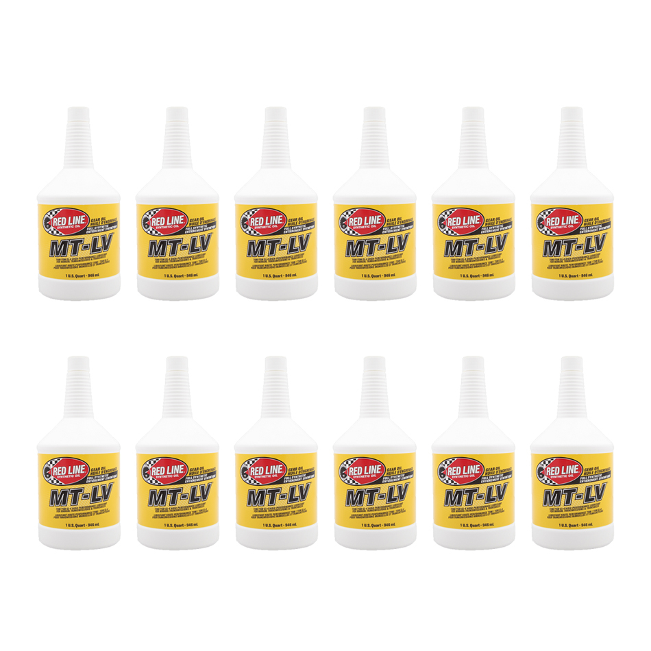 REDLINE OIL Gear Oil MT-LV 70W75 Synthetic 1 qt Bottle Set of 12