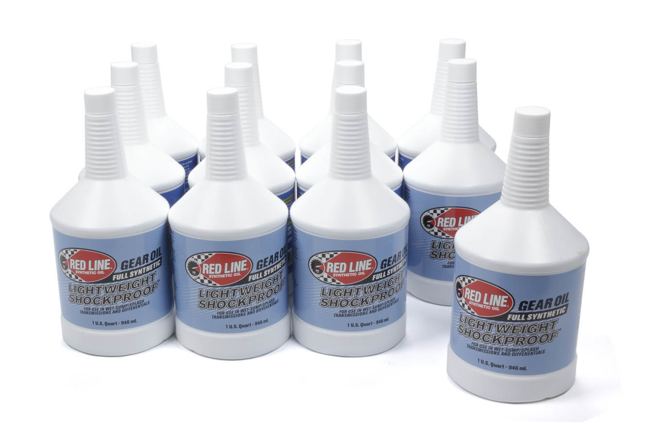 REDLINE OIL Gear Oil Lightweight Shockproof Synthetic 1 qt Bottle Set of 12