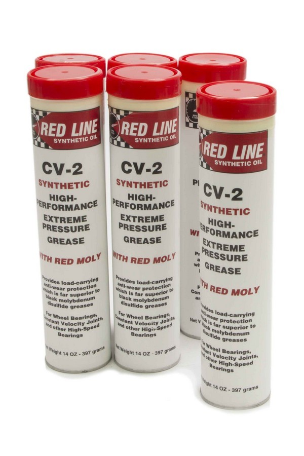REDLINE OIL Grease CV-2 Extreme Pressure Synthetic 14 oz Cartridge Set of 6