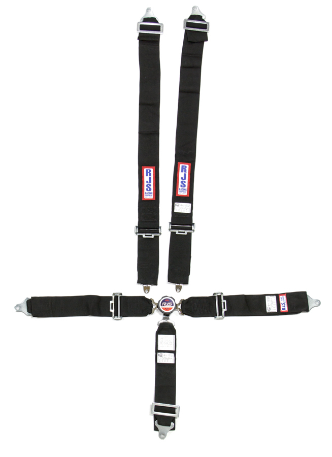 RJS, 5Point Harness System Quick Release Black Individual Bolt 3in Sub Belt